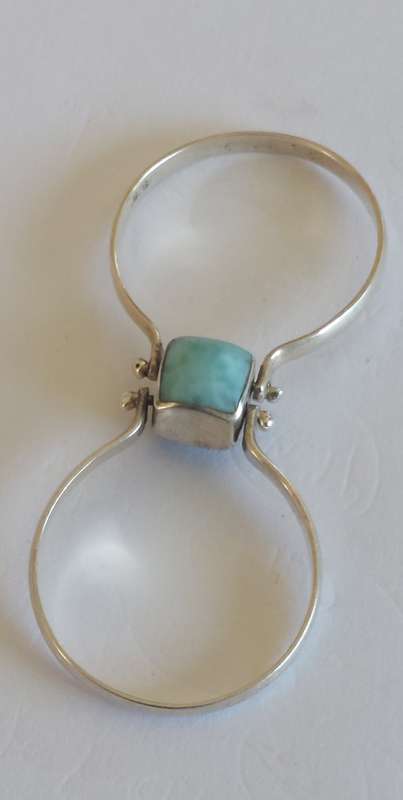 Amazing Vintage sterling silver 2 stone reversible ring 2.4g