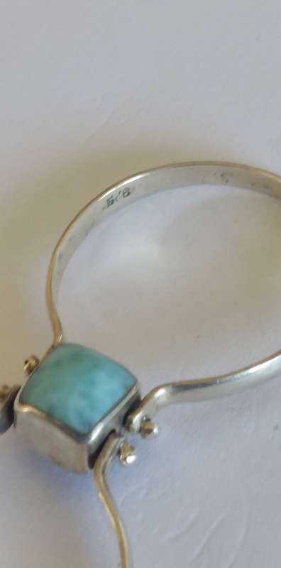 Amazing Vintage sterling silver 2 stone reversible ring 2.4g