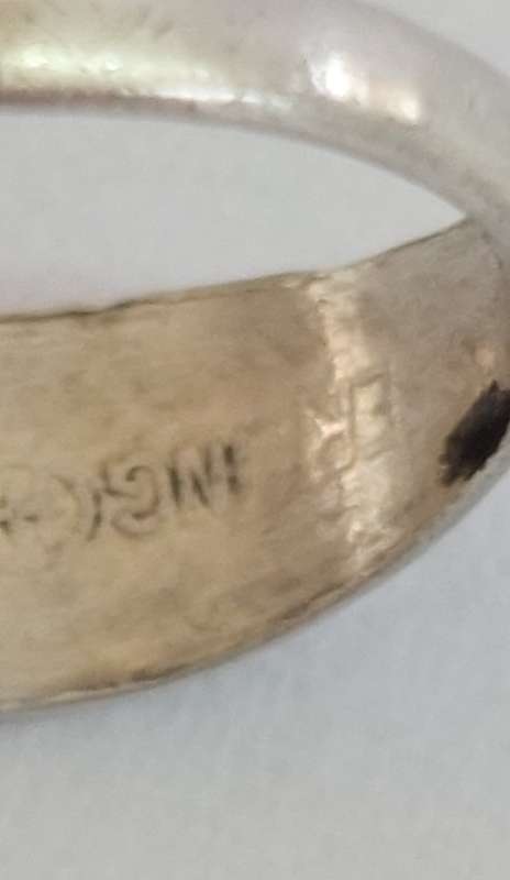 Very Rare!! Victorian Charles Horner enamel sterling silver Baby ring 0.5g Value R2500