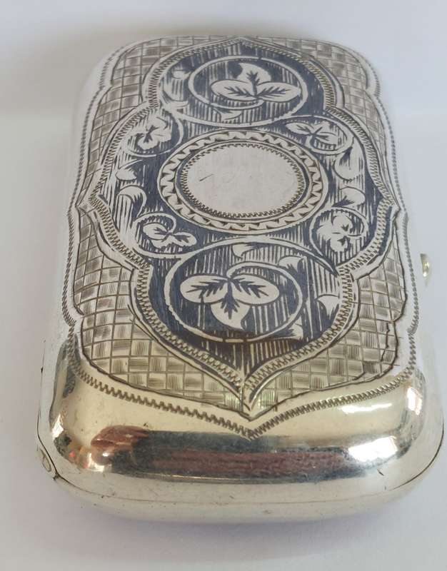 Impressive 1888 Russian imperial nielo silver cigarette case 82.1g Value R7950