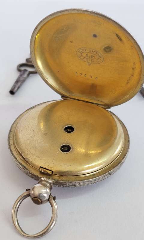 Rare!! Victorian fine silver Consti Mathey pocket watch 100% working with keys value R2500