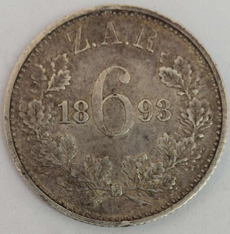 Rare!! 1893 kruger 6 pence coin