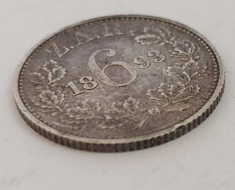 Rare!! 1893 kruger 6 pence coin