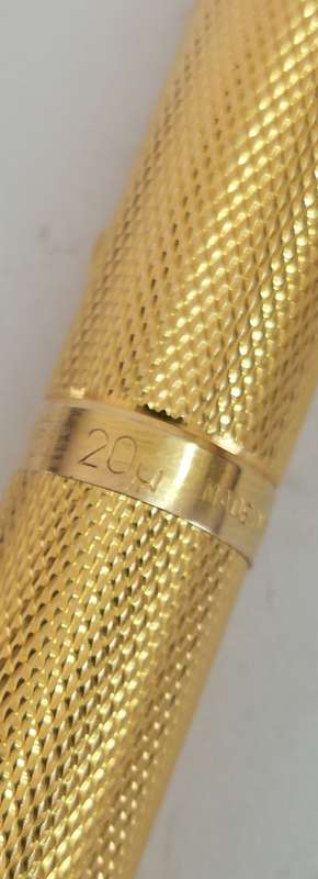 Rare vintage Parker 75 Grain D'Orge gold plated fountain pen with 14ct gold nib Value R2500
