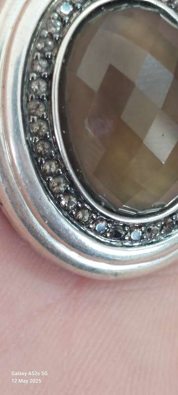 Rare!! Vintage John Hardy sterling silver smokey quartz & diamond pendant 16.5g Value R7500