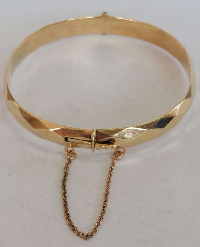 Wow!! Vintage L&co  9ct gold metal core bangle 17.7g value R1950
