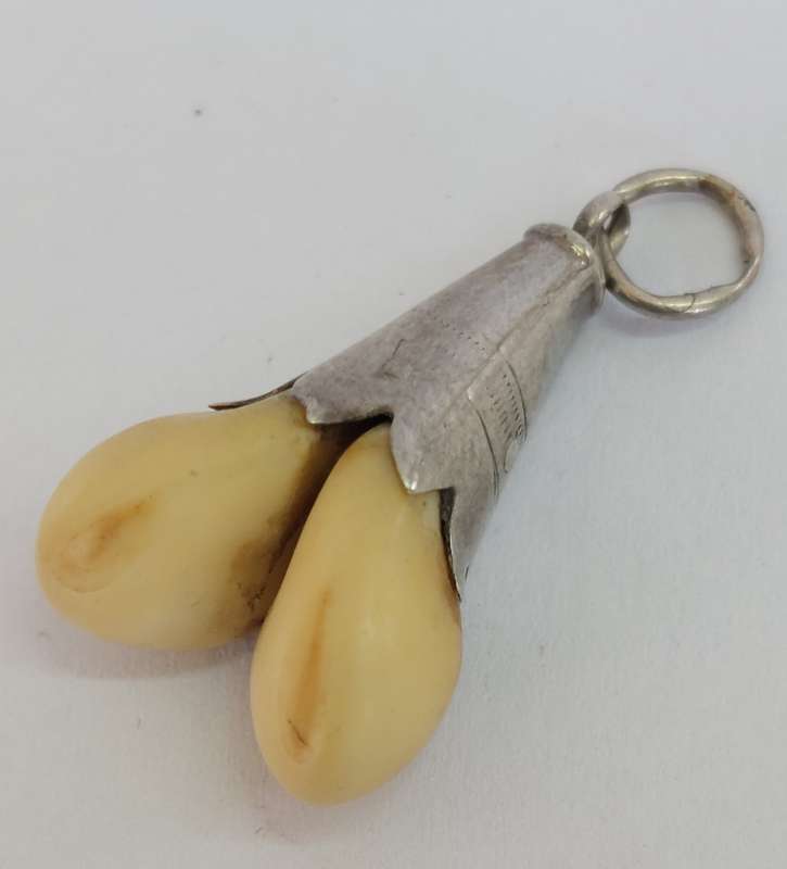 Rare 19th century German 800 silver Grundles hunting fob pendant 4.4g value R1800