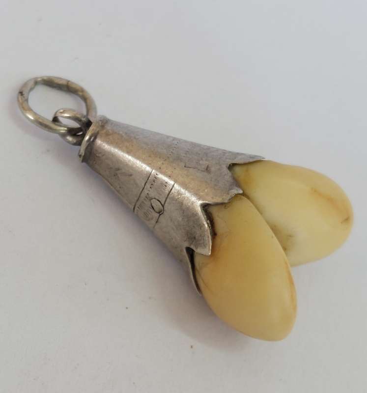 Rare 19th century German 800 silver Grundles hunting fob pendant 4.4g value R1800