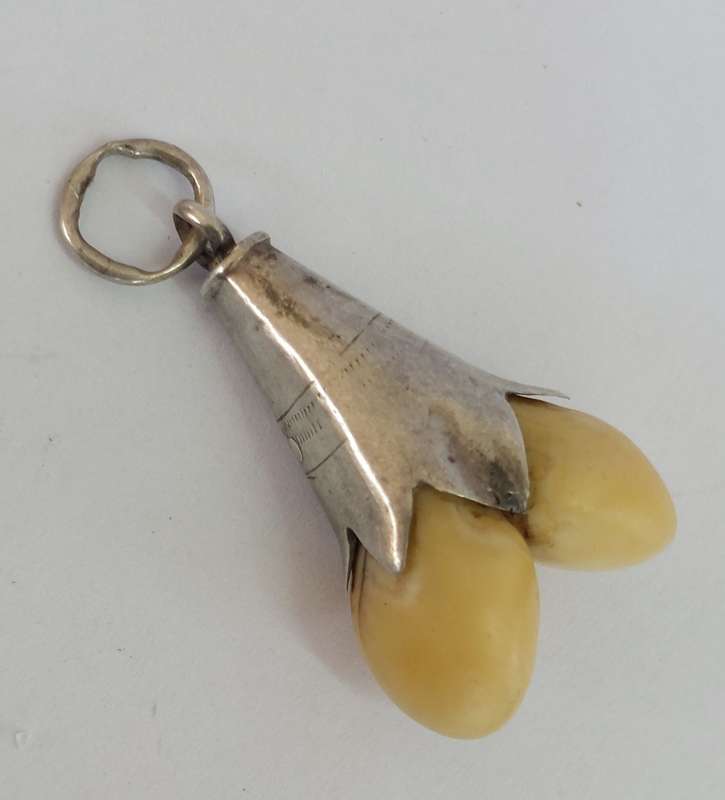 Rare 19th century German 800 silver Grundles hunting fob pendant 4.4g value R1800