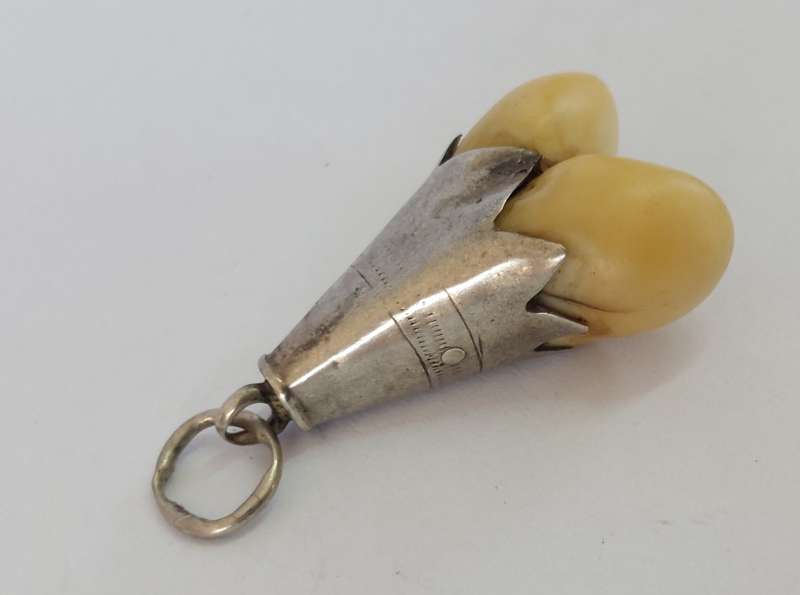 Rare 19th century German 800 silver Grundles hunting fob pendant 4.4g value R1800