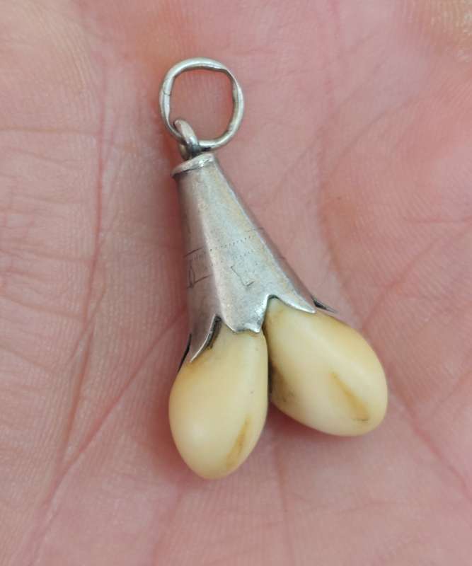 Rare 19th century German 800 silver Grundles hunting fob pendant 4.4g value R1800