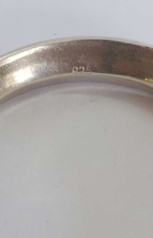 Rare vintage sterling silver childs rattle bangle 14.8g