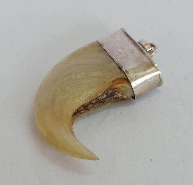 Amazing vintage sterling silver lions claw pendant 2.4g