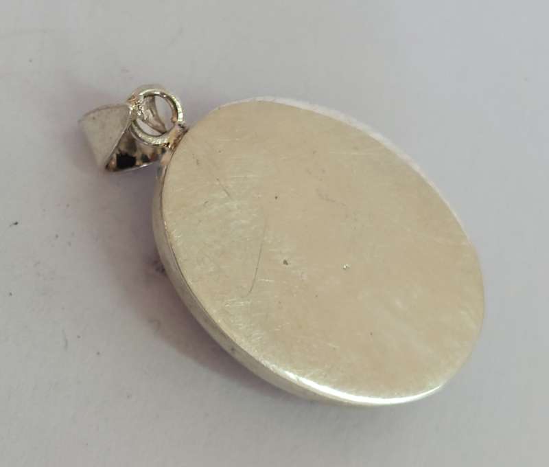 Stunning vintage sterling silver cognac amber pendant 4.6g