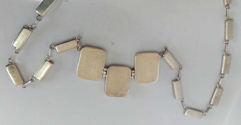Amazing vintage Mexican 950 silver lapis lazuli necklace 19g