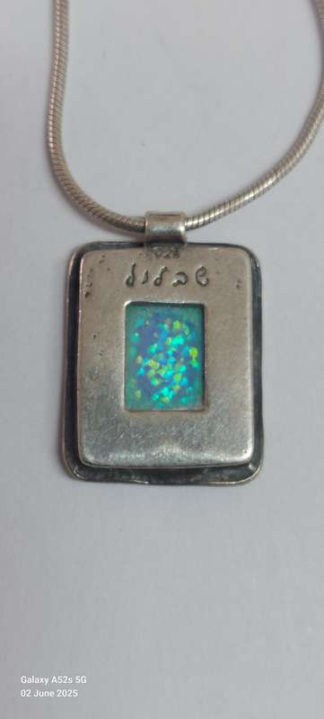Designer Shablool Didae sterling silver fire opal necklace 8.1g Value R1500