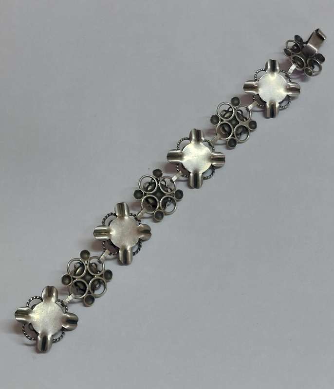 Sterling silver multi stone bracelet