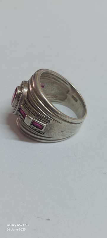 Sterling Silver Ruby Ring 10.5g Spectacular Large