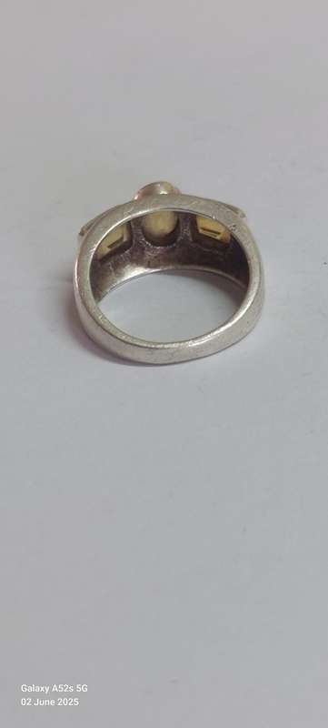 Gorgeous vintage sterling silver citrine ring 5.7g