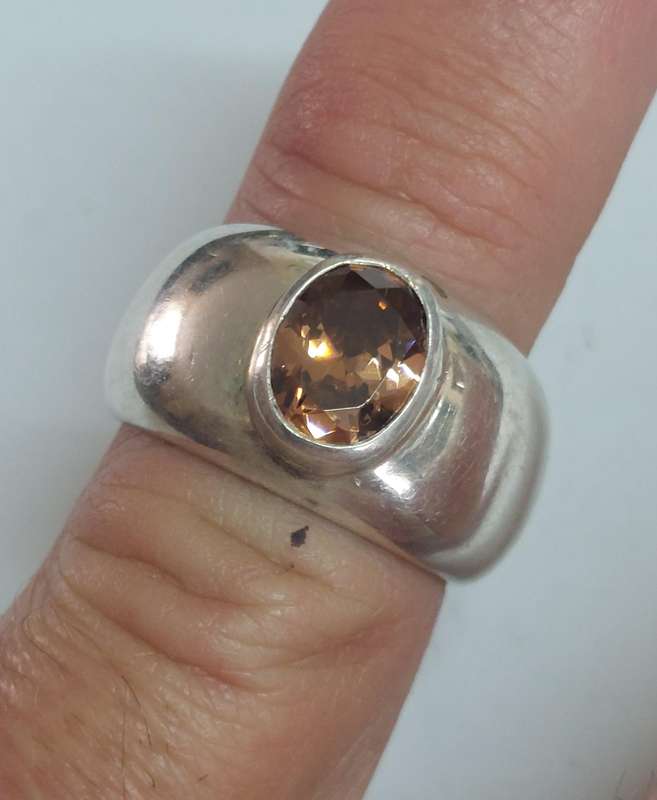 Stunning vintage sterling silver Alexandrite ring 7.0g