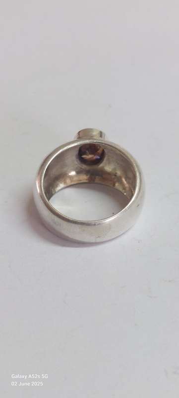 Stunning vintage sterling silver Alexandrite ring 7.0g