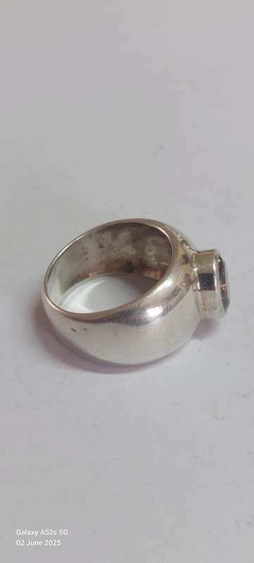 Stunning vintage sterling silver Alexandrite ring 7.0g
