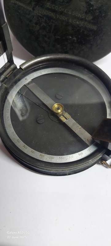 WW1 era T. Cooke & Son ltd. London, York & Cape Town Brass surveyors compass Value R1300