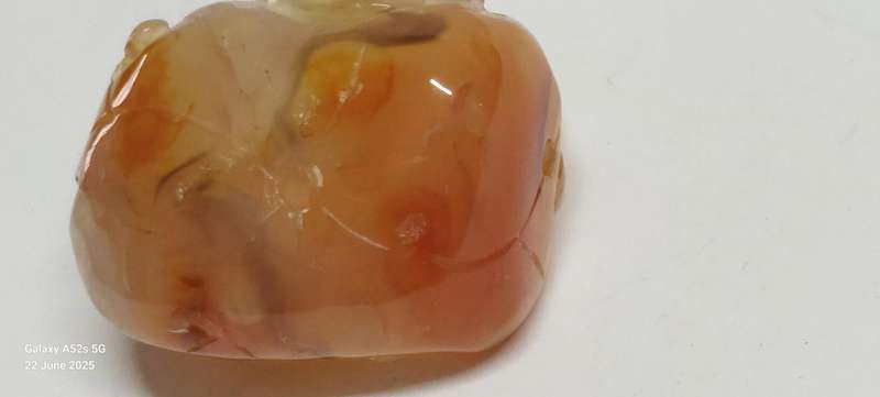 Amazing 19th century Chinese agate carving of mythical creature on a flower circa 1880's Value R6500