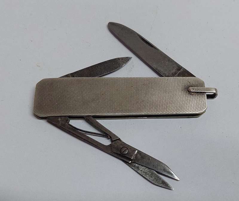 Early 20th century 900 silver multi knife circa 1905 25.5g