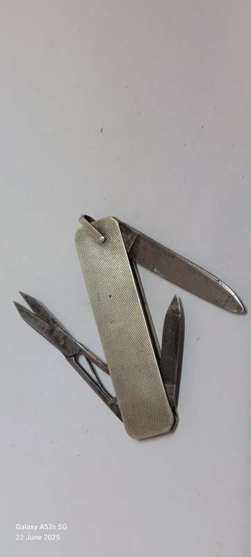 Early 20th century 900 silver multi knife circa 1905 25.5g