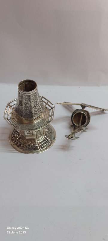 Very Rare!! 19th century Dutch silver windmill spice box circa 1890's 35.7g Value R3500