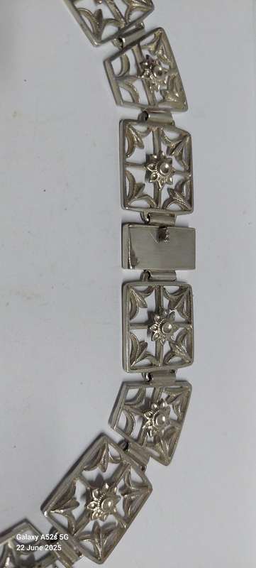 Spectacular 1930's 20mm sterling silver necklace 73.2g AMAZING!!