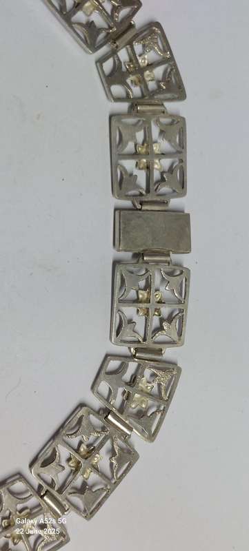 Spectacular 1930's 20mm sterling silver necklace 73.2g AMAZING!!