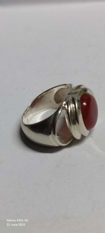 Amazing sterling silver carnelian ring 10.2g