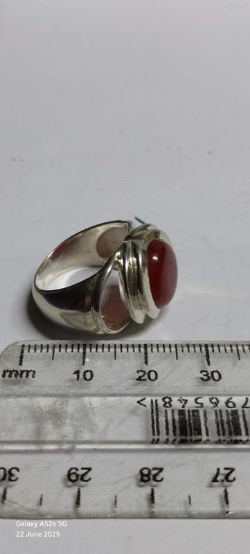 Amazing sterling silver carnelian ring 10.2g