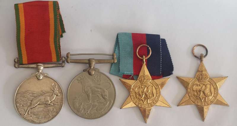 WW2 SA medal set E.H. Johnson 240295 (silver 34.5g)