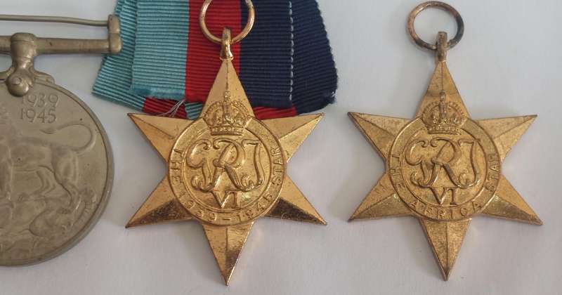 WW2 SA medal set E.H. Johnson 240295 (silver 34.5g)