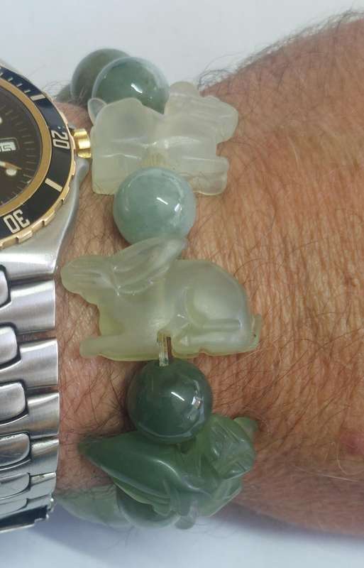 Stunning vintage Chinese Zodiac Jade bracelet Wow!!
