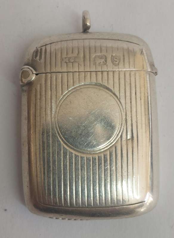 Rare miniature 1893 London silver vesta case 14.4g