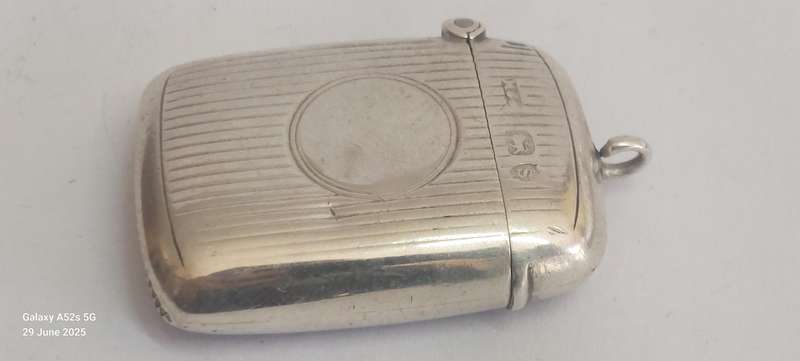 Rare miniature 1893 London silver vesta case 14.4g