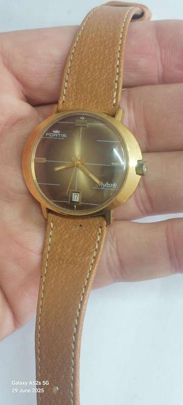 Amazing!! Vintage Fortis Skylark automatic gold plated watch 100% working