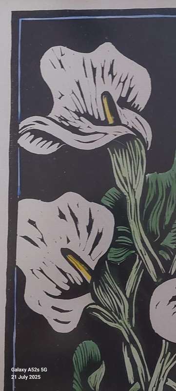 Amazing Gregoire Boonzaier Lillie's Linocut dated '78 Value R4500