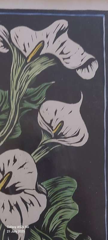Amazing Gregoire Boonzaier Lillie's Linocut dated '78 Value R4500