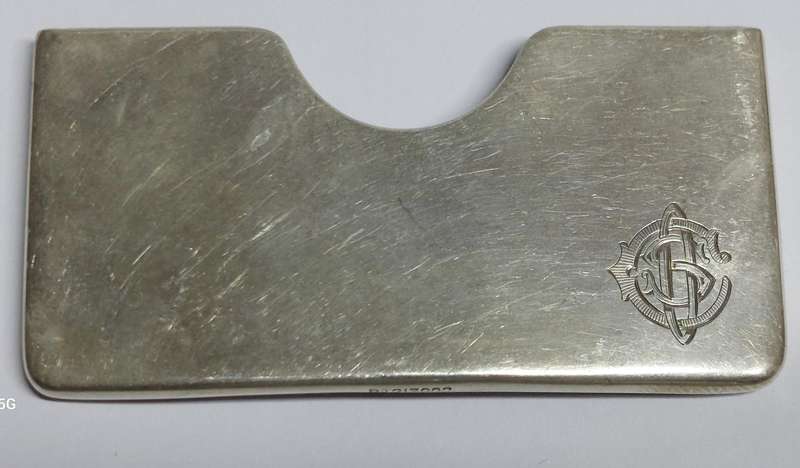 Wow!! 1893 London silver business card case 24.7g
