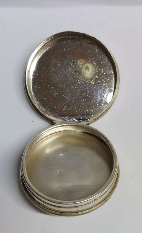 Rare!!! 1931 Birmingham enamel silver T.S.S Anchi SES ship rouge box 16g