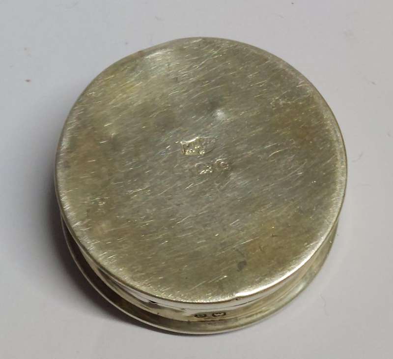 Rare!!! 1931 Birmingham enamel silver T.S.S Anchi SES ship rouge box 16g