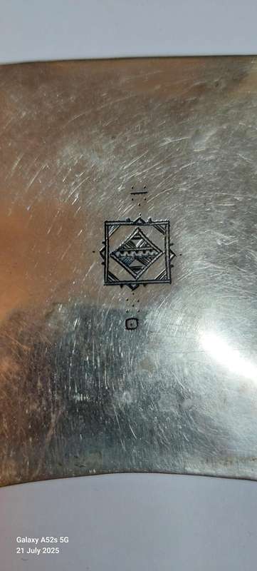Magnificent Antique Sterling silver Toureg t Amulet with onyx & silver beads circa 1910 Value R5500