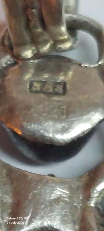 Rare!! BAS sterling silver Mother & child pendant by Blachian Antik Schmuck 15.8g Value R3500