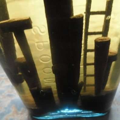 MID CENTURY FOLK ART IN A BOTTLE: THE DEPICTION OF CALVARY (GOLGOTHA)