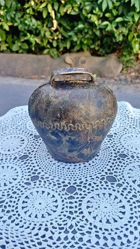 Vintage hand-crafted metal cow bell